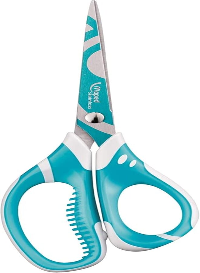 Maped Zenoa Sensitiv Scissors with Asymmetrical Soft Handles, 6 Inches, Assorted Colors (595010)